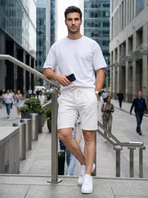 Muške kratke hlače DSTREET SX2630 BIJELA