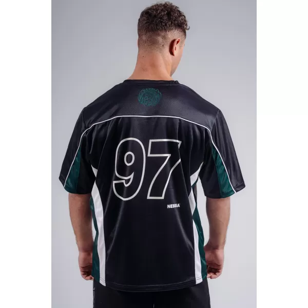  Predimenzionirana majica kratkih rukava od jerseya 97 NEBBIA PRIMAL 885 CRNA 
