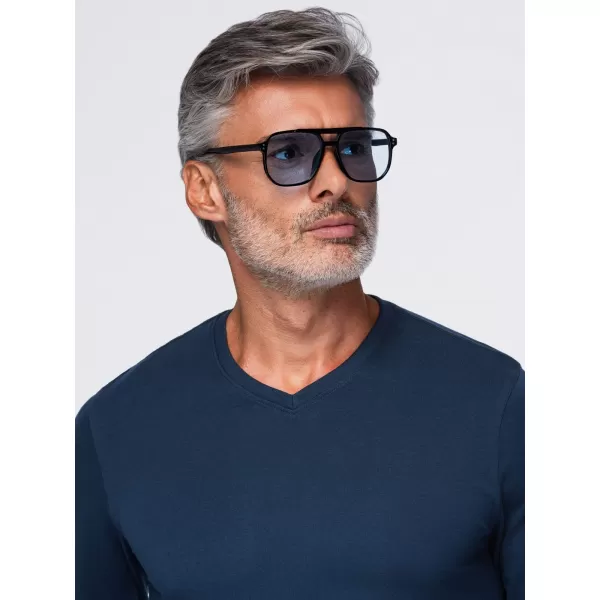  Muška majica kratkih rukava OMBRE OM-LSBL-0143 TAMNOPLAVA 