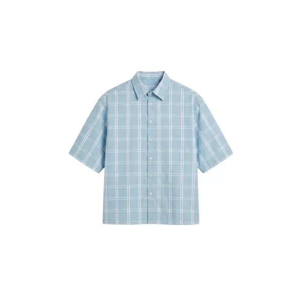  Muška košulja URBAN CLASSICS TB8219-21550 ZAMRZNUTI PLAVO 