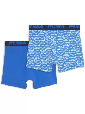 Dječje bokserice PUMA BOYS SCATTERED LOGO PRINT BOXERS 2P 94780302 PLAVA/MORNARSKA