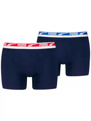 Muške bokserice PUMA MEN EVERYDAY MULTI LOGO BOXER 2P 93832503 MORNARSKA KOMBINACIJA