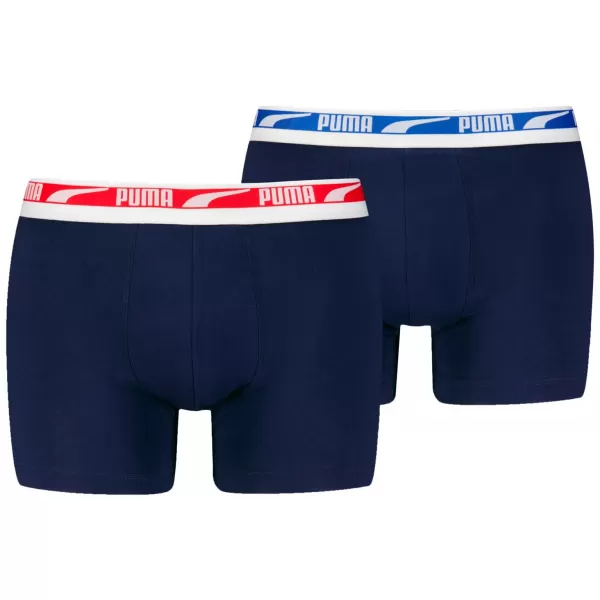  Muške bokserice PUMA MEN EVERYDAY MULTI LOGO BOXER 2P 93832503 MORNARSKA KOMBINACIJA 