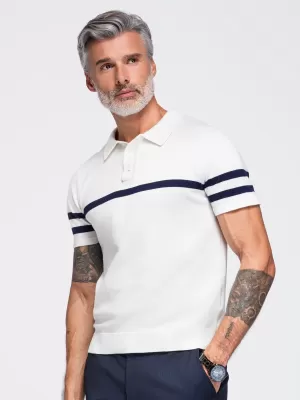 Muška polo majica OMBRE OM-POSS-0177 BIJELA