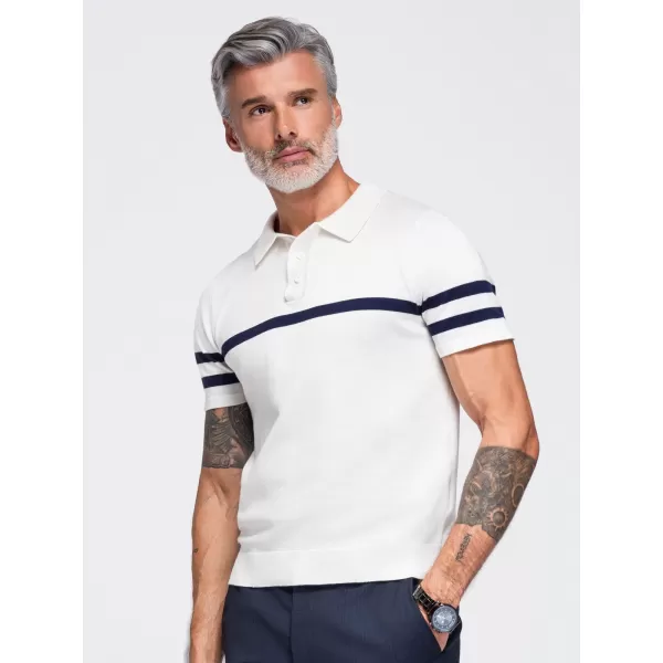  Muška polo majica OMBRE OM-POSS-0177 BIJELA 