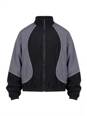 Muška trenirka jakna URBAN CLASSICS TB8602-07652 CRNA/MAGNET