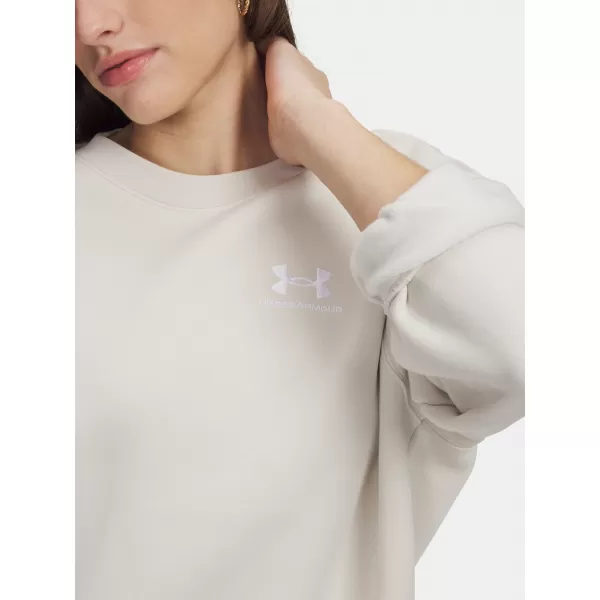 Ženski sweatshirt UNDER ARMOUR ICON FLEECE OS CREW 1379475-110 BIJELA 