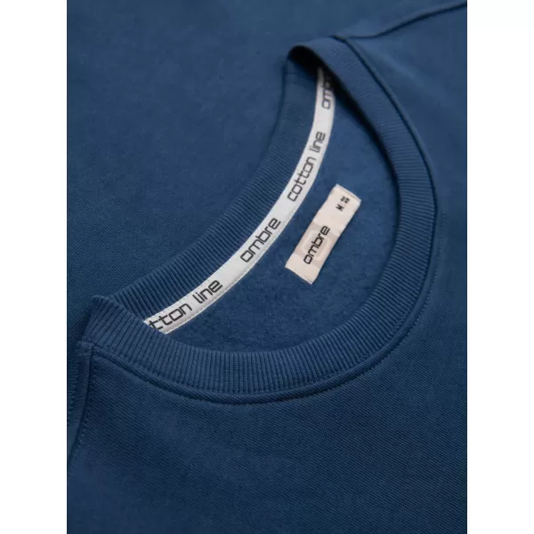  Muški sweatshirt OMBRE OM-SSBN-0271 TAMNOPLAVA 