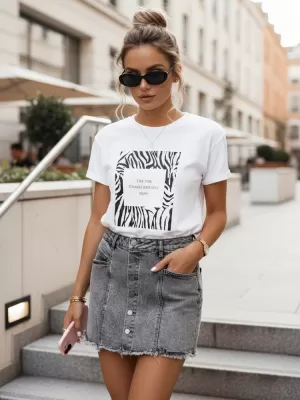 Ženska majica kratkih rukava DSTREET RY2499 BIJELA