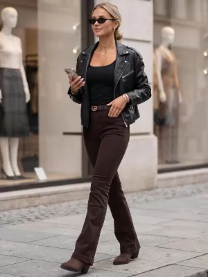 Ženske hlače DSTREET UY3135 SMEĐA