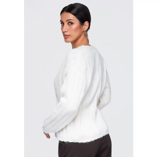  Ženski pulover OMBRE OW-SW-E0012 EKRU 