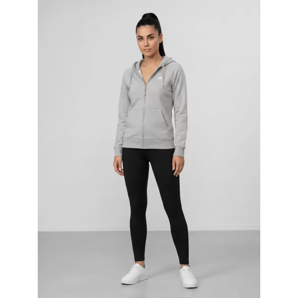  Ženski sweatshirt 4F WMM00TSWSF2535 HLADNI SVIJETLO SIVI MELANGE 