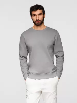 Muški sweatshirt OMBRE OM-SSBN-0271 SIVA