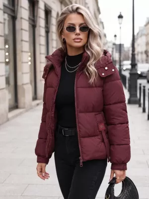 Ženska jakna DSTREET TY5749 TAMNOCRVENA
