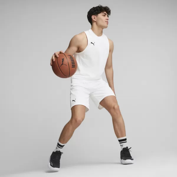  Muške kratke hlače PUMA HOOPS TEAM PRACTICE SHORT 676641-02 PUMA BIJELA 