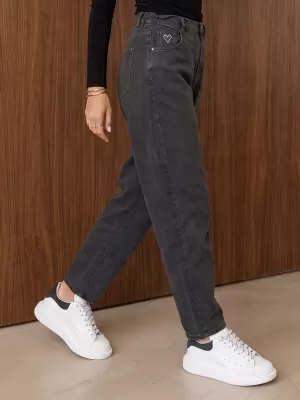 Ženske hlače DSTREET UY3209 TAMNOSIVA