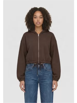 Ženski sweatshirt URBAN CLASSICS TB8635-14274 ČOKOLADNO SMEĐA