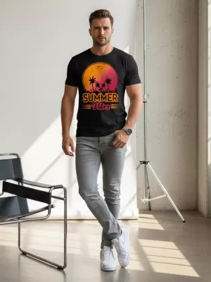Muška majica kratkih rukava DSTREET NX047R CRNA