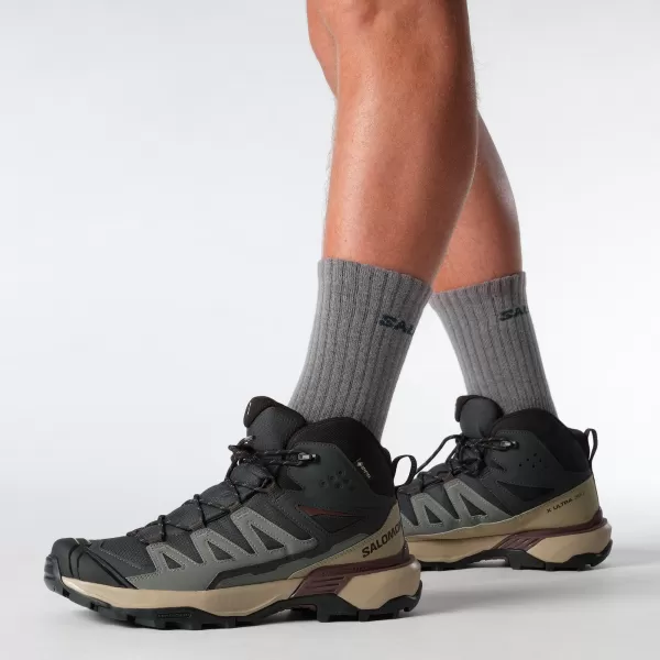  Muške cipele SALOMON X ULTRA 360 MID GORE-TEX L47743300 FANTOM/DESERT TAN/RUM GROŽĐICA 
