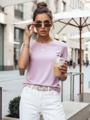 Ženska majica kratkih rukava DSTREET RY2209 LJUBIČASTA