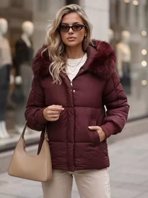 Ženska jakna DSTREET TY6003 TAMNOCRVENA