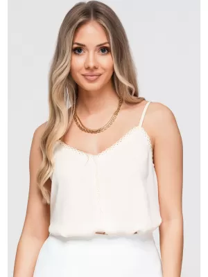 Ženska majica bez rukava OMBRE OW-TS-E0057 BEŽ