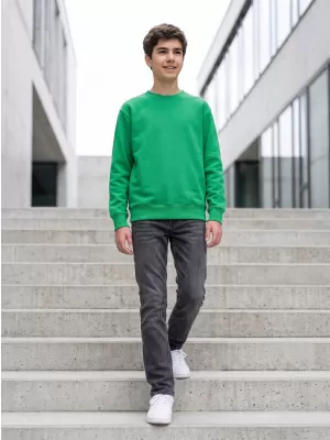 Dječji sweatshirt MALFINI CREW 427 SREDNJE ZELENA