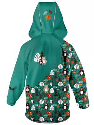 Dječja izolirana softshell jakna WAMU MEDVĚDI TYRKYSOVÁ TIRKIZ