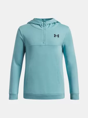 Trenirka za dječake UNDER ARMOUR RIVAL LW 1/4 ZIP HOODIE 6009316-425 PLAVA