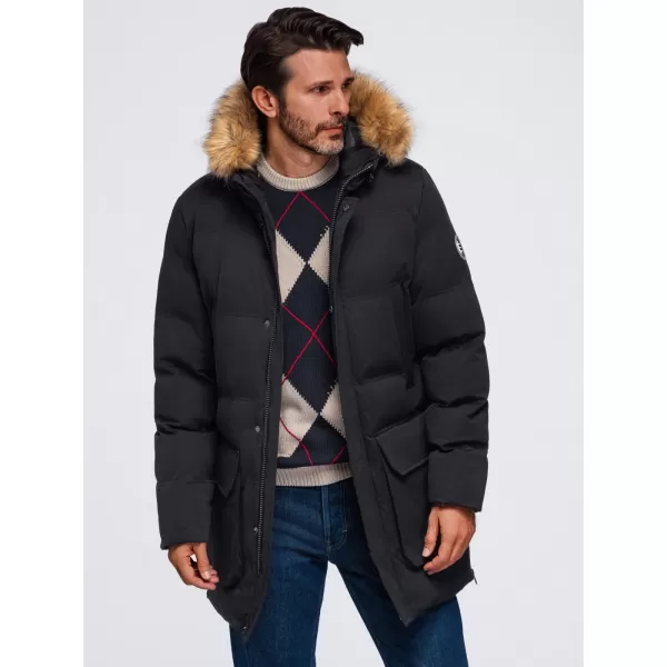  Muška parka OMBRE OM-JALJ-0310 CRNA 