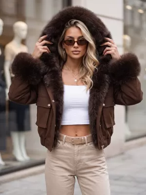 Ženska jakna DSTREET TY5834 SMEĐA
