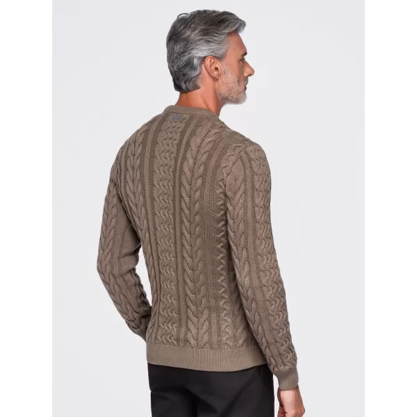  Muški pulover OMBRE OM-SWSW-0191 SMEĐA 