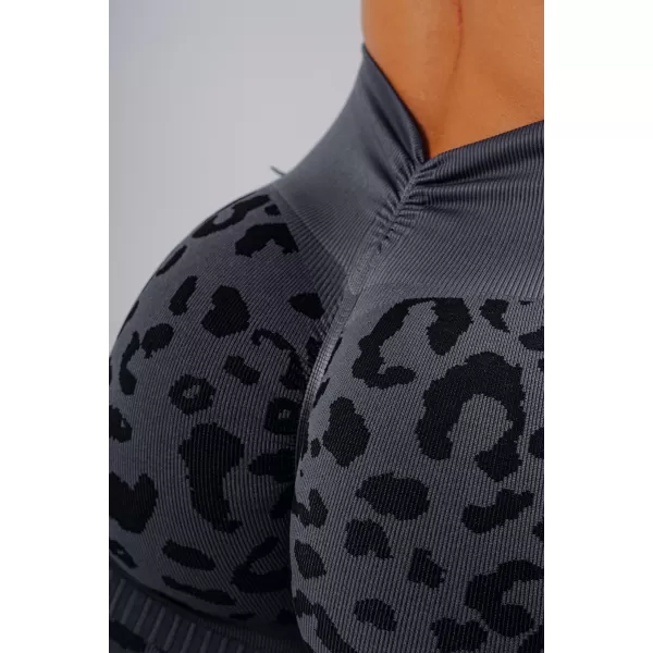  Kompresijske push-up kratke hlače s leopard printom NEBBIA PRIMAL 856 CRNI LEOPARD 