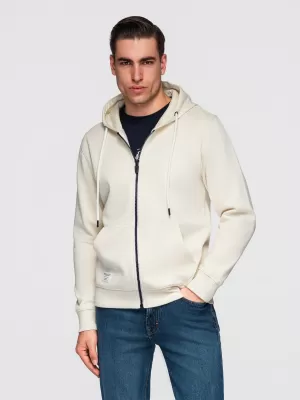 Muški sweatshirt OMBRE OM-SSBZ-0272 KREMA