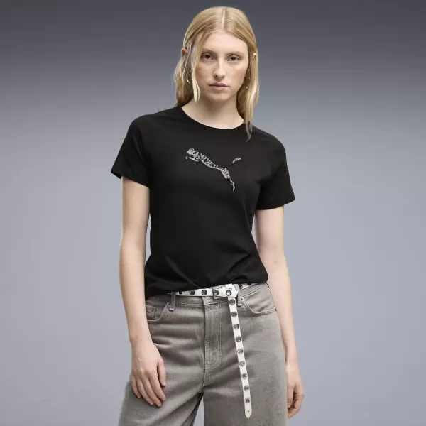  Ženska majica kratkih rukava PUMA ESS SEQUINS TEE 69457601 PUMA CRNA 
