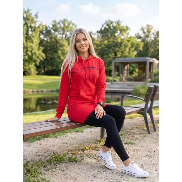  Ženska produžena majica ALTISPORT ALW001419 CRVENA 