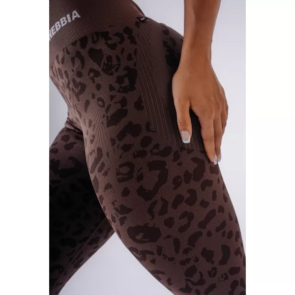  Ženske tajice NEBBIA PRIMAL 849 TAMNOSMEĐI LEOPARD 