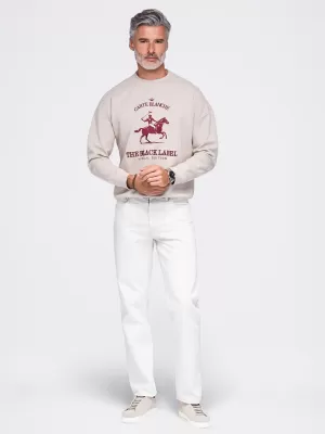 Muški sweatshirt OMBRE OM-SSNZ-0267 BEŽ