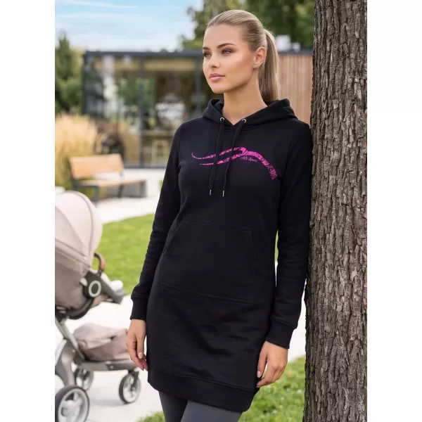  Ženska produžena majica ALTISPORT ALW001419 CRNO RUŽIČASTA 