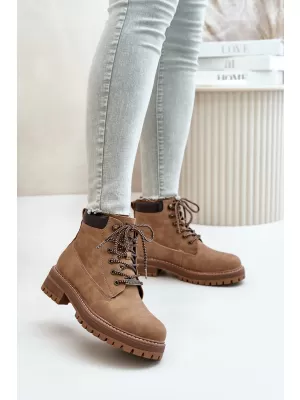 Ženske čizme BIG STAR SHOES OO274A289 SMEĐA/BEŽ