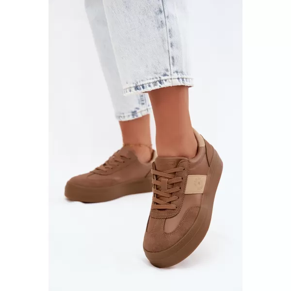  Ženske tenisice BIG STAR SHOES UU274015 SMEĐA/BEŽ 