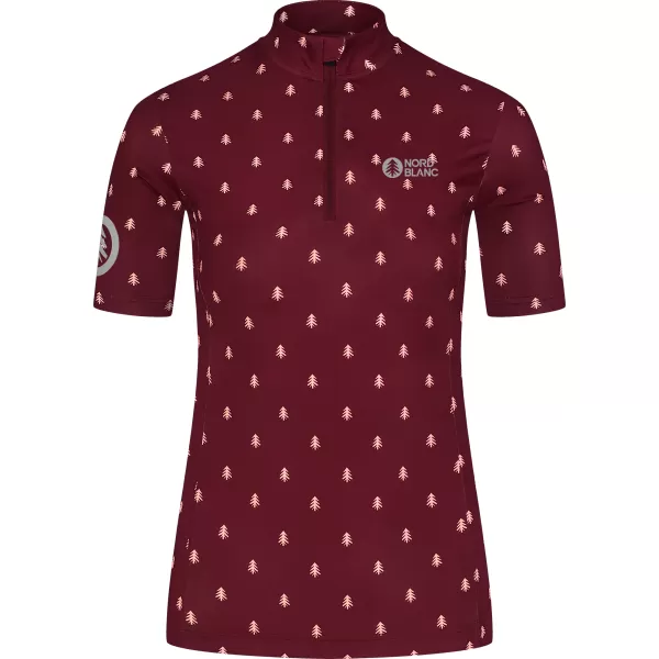  Ženski biciklistički dres NORDBLANC TREES NBSLF8085 CRVENA 