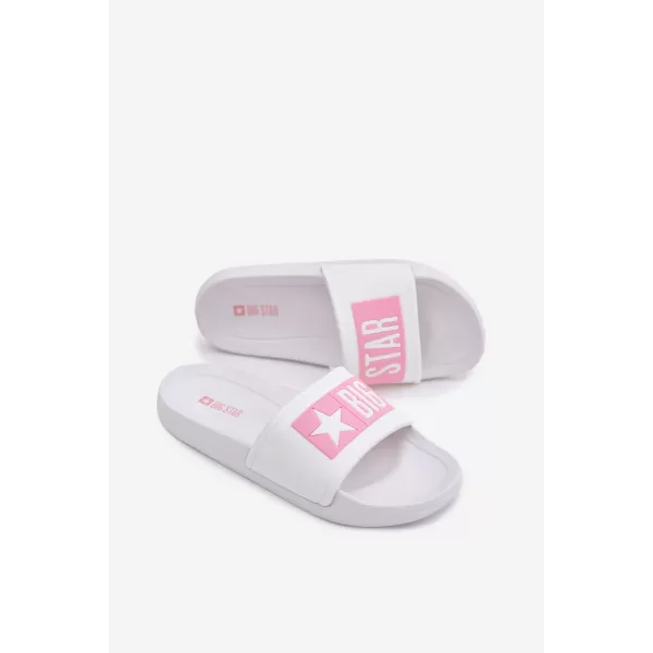  Dječje papuče BIG STAR SHOES TT374A002 RUŽIČASTO/BIJELO 