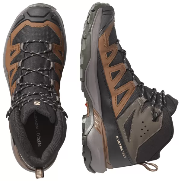  Muške cipele SALOMON X ULTRA 360 MID GORE-TEX L45473200 CRNI/TAMNI GALEB SIVI/TAMNA ZEMLJA 