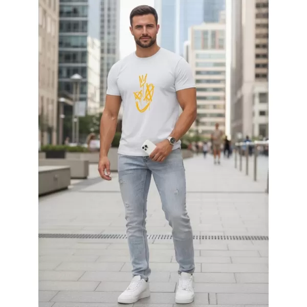  Muška majica kratkih rukava DSTREET NX0138R-WH BIJELA 