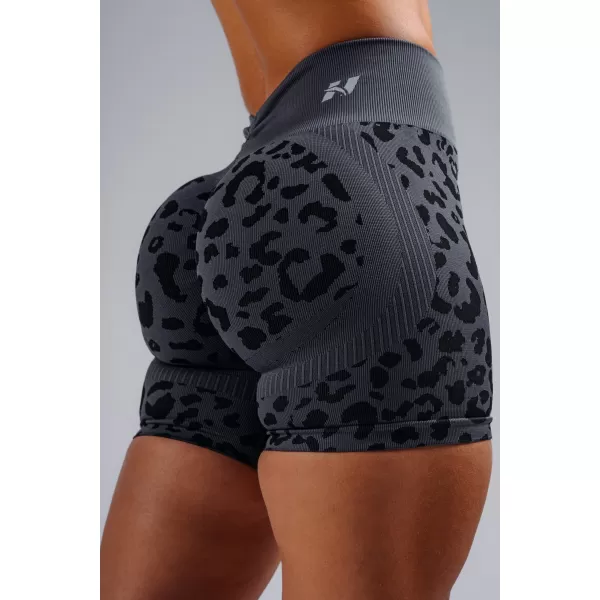  Kompresijske push-up kratke hlače s leopard printom NEBBIA PRIMAL 856 CRNI LEOPARD 