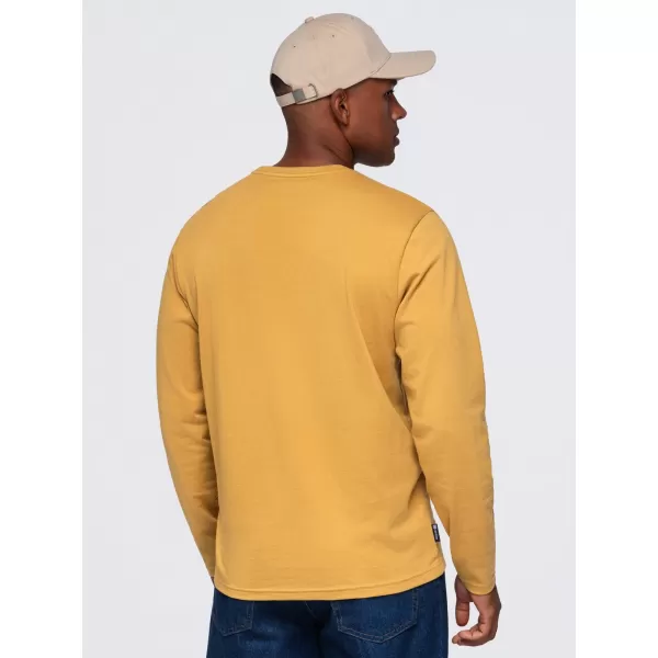  Muška majica kratkih rukava OMBRE OM-LSBL-0142 SENF 