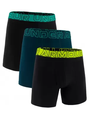 Muške bokserice UNDER ARMOUR UA PERFORMANCE COTTON - SOLID 6 - 3PK 1383889-007 CRNA