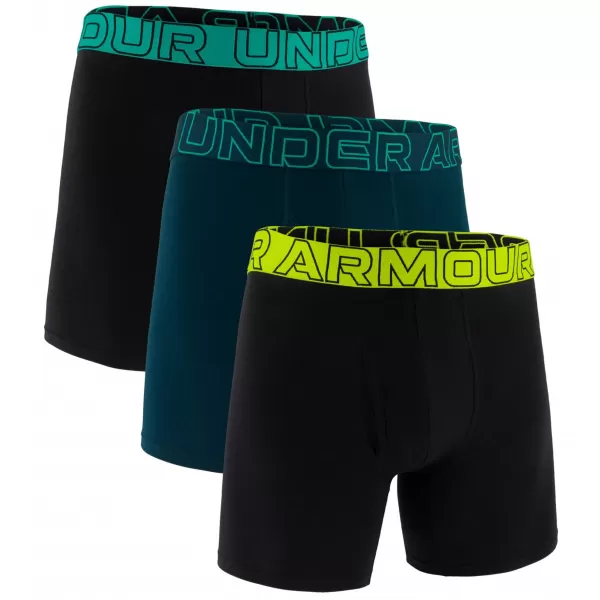  Muške bokserice UNDER ARMOUR UA PERFORMANCE COTTON - SOLID 6 - 3PK 1383889-007 CRNA 