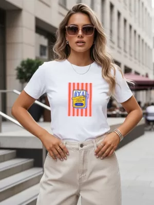 Ženska majica kratkih rukava DSTREET NX8038RY-WH BIJELA